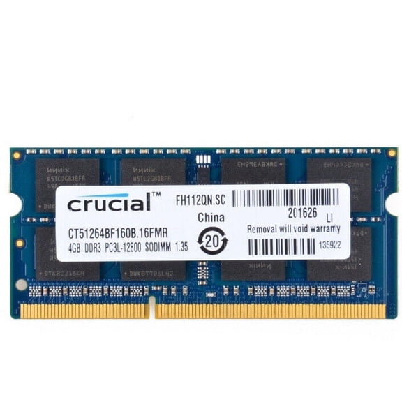 Crucial 4GB DDR3L PC3L-12800 SODIMM PC 1600 MHz DDR3 Laptop Memory RAM