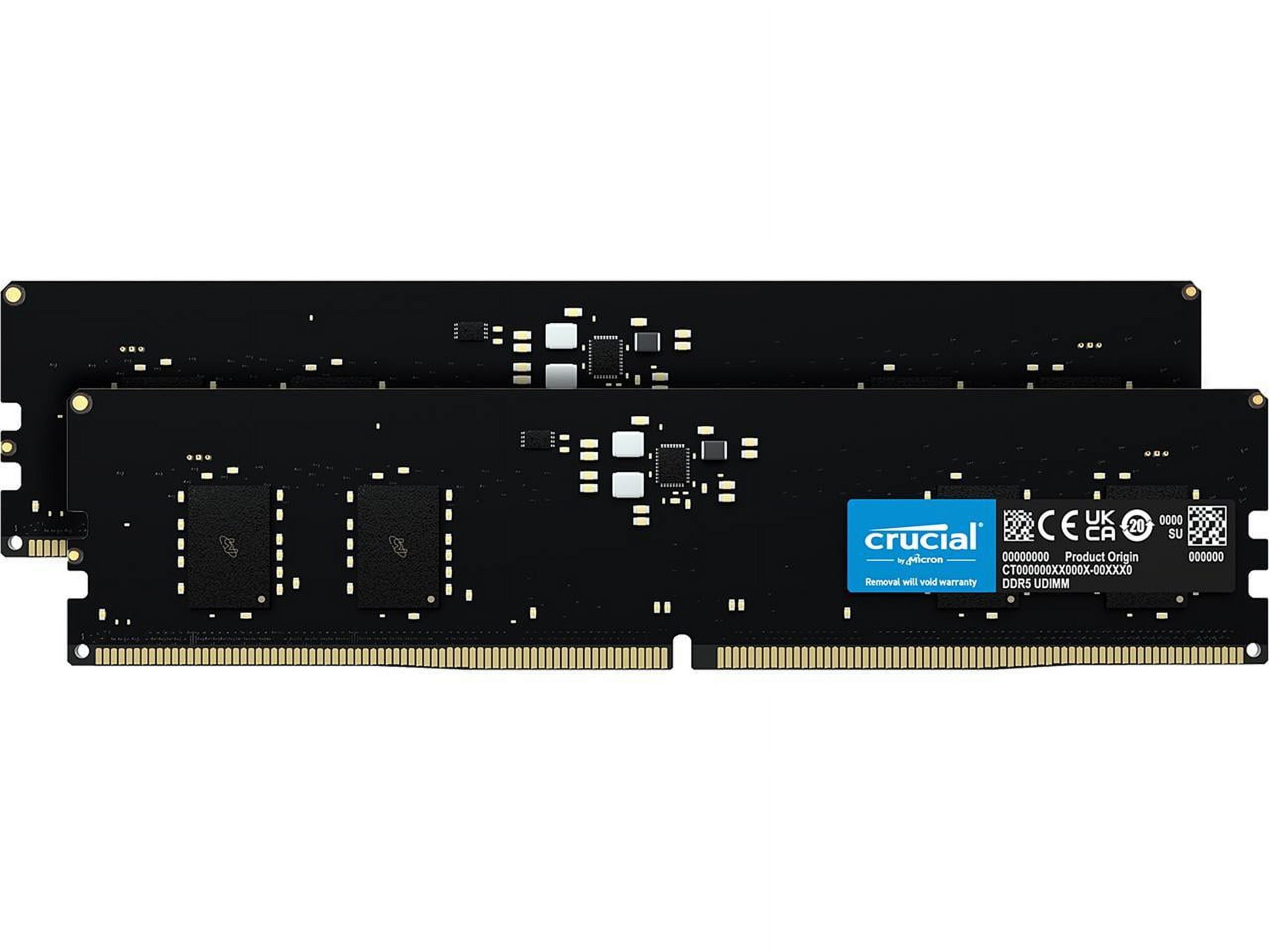 Crucial 64GB DDR5 SDRAM Memory Kit, 4800 MHz, CL40, 288-pin DIMM
