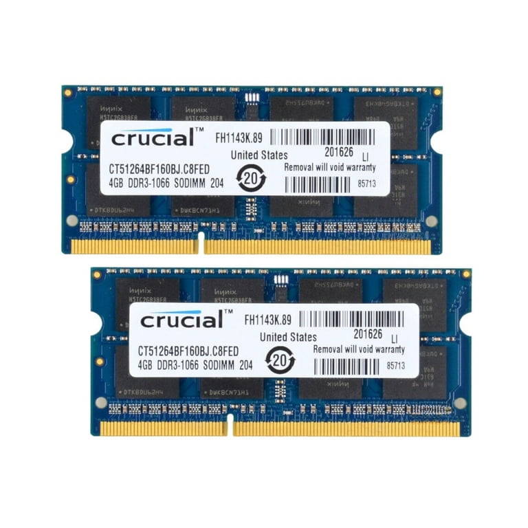 Crucial 2GB Single DDR3 1066 MT/s (PC3-8500) CL7 Unbuffered