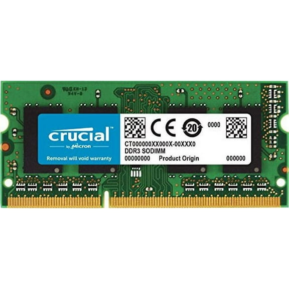 Crucial 8GB Single DDR3/DDR3L 1866 MT/s (PC3-14900) Unbuffered SODIMM 204-Pin Memory - CT102464BF186D