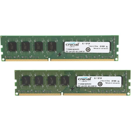 Crucial DDR3 RAM Memory, CT2K102464BD160B, 2 Pack
