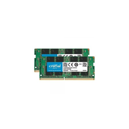 Crucial - DDR4 - 8 GB: 2 x 4 GB - SO-DIMM 260-pin - 2400 MHz / PC4-19200 - CL17 - 1.2 V - unbuffered - non-ECC