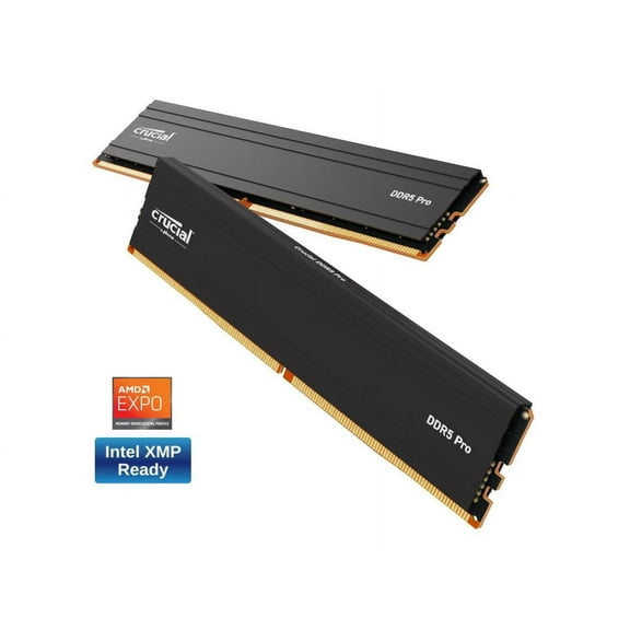 Crucial Pro 96GB (2 x 48GB) DDR5 5600 (PC5 44800) XMP 3.0 & AMD EXPO Ready Desktop Memory Model CP2K48G56C46U5