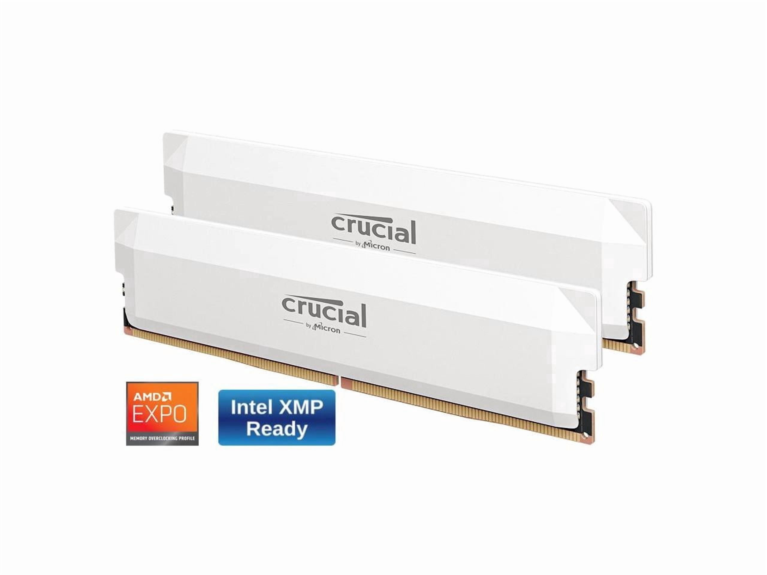 Crucial Pro Overclocking 64GB (2 x 32GB) DDR5 6400 (PC5 51200) Desktop Memory Model CP2K32G64C40U5W