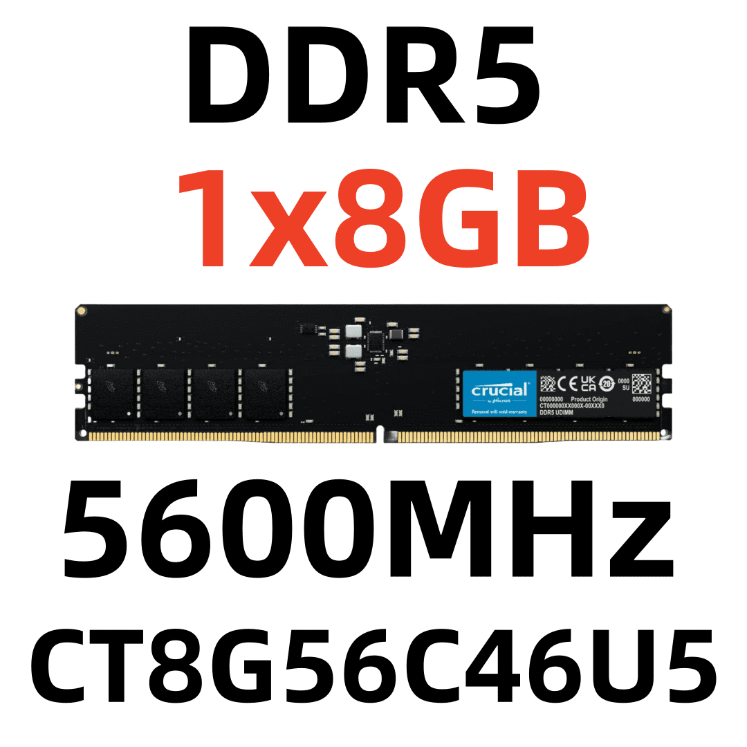 Crucial RAM 16GB DDR5 5600MT/s (or 5200MT/s or 4800MT/s