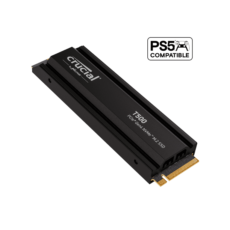 Crucial T500 1TB Gen4 NVMe M.2 Internal Gaming SSD, PS5 Compatible