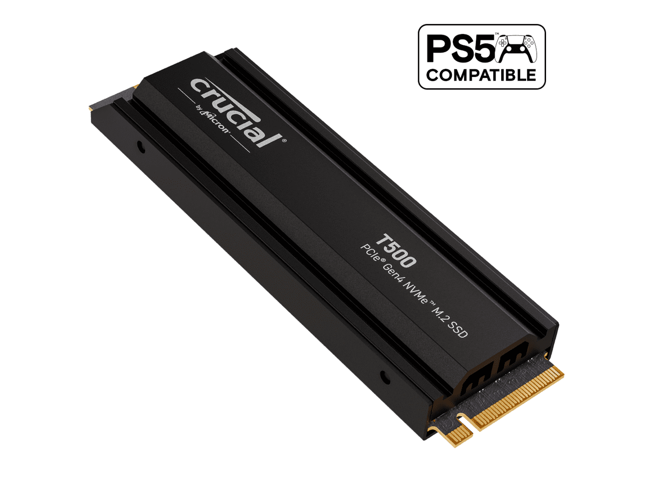 Crucial T500 2TB Gen4 NVMe M.2 Internal Gaming SSD with Heatsink, Up to 7400MB/s, PlayStation 5 Compatible + 1mo Adobe CC All Apps- CT2000T500SSD5 Crucial T500 2TB Gen4 NVMe M.2 Internal Gaming SSD with Heatsink, Up to 7400MB/s, PlayStation 5 Compatible + 1mo Adobe CC All Apps- CT2000T500SSD5