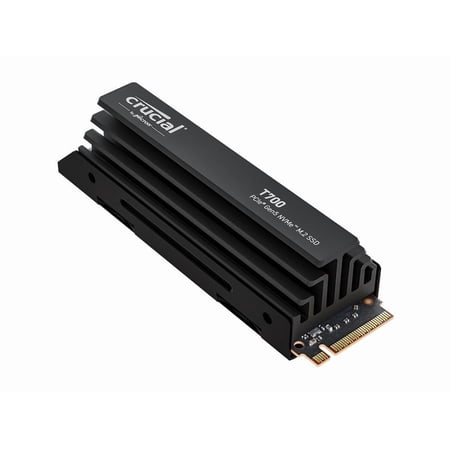 Crucial T700 GEN5 NVME M.2 SSD w/ Heatsink 2280 1TB PCI-Express 5.0 x4 TLC NAND² Internal Solid State Drive (SSD) CT1000T700SSD5