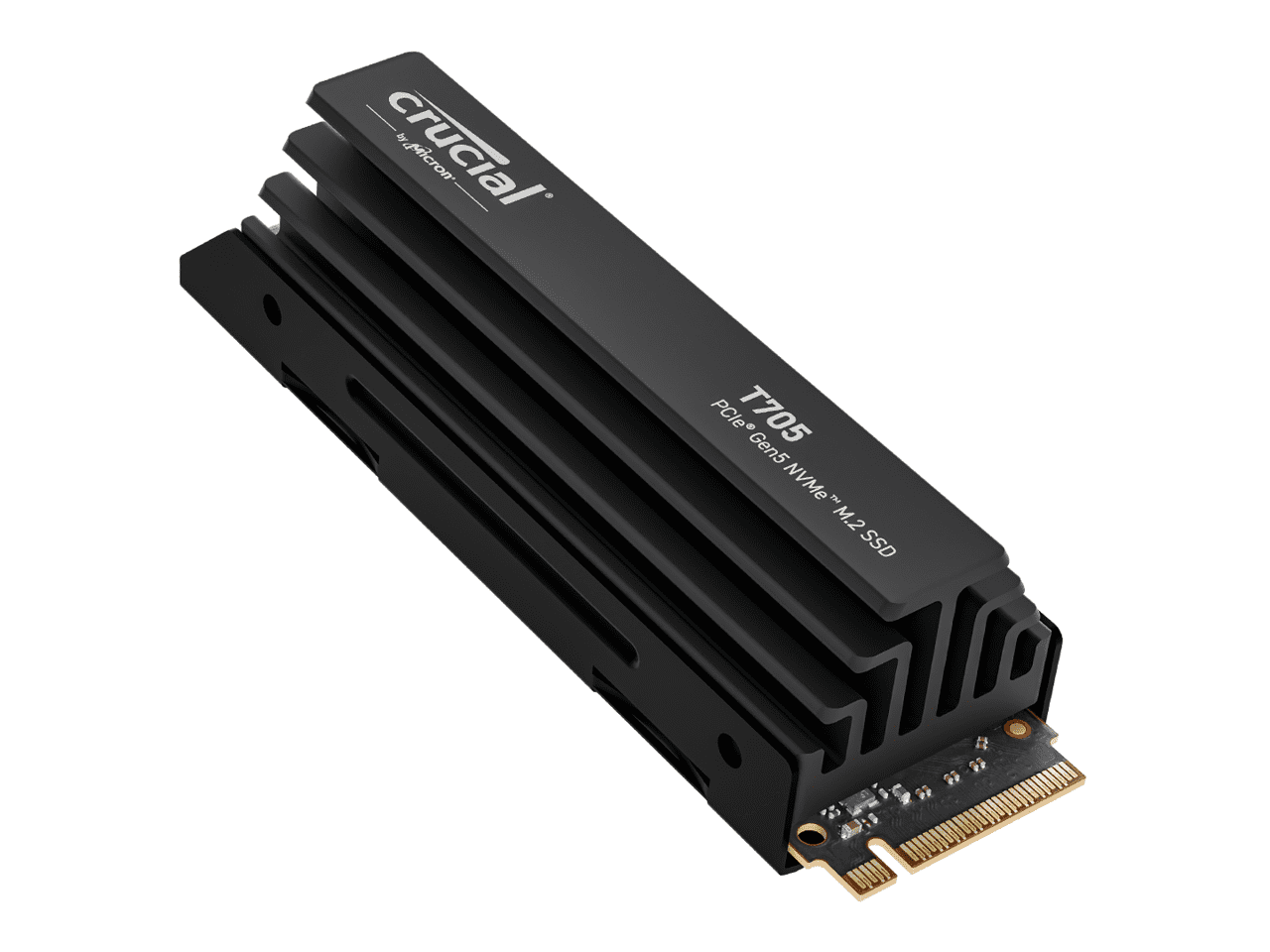 Crucial T705 2TB PCIe Gen5 NVMe M.2 SSD with Heatsink - Up Crucial T705 2TB PCIe Gen5 NVMe M.2 SSD with Heatsink - Up