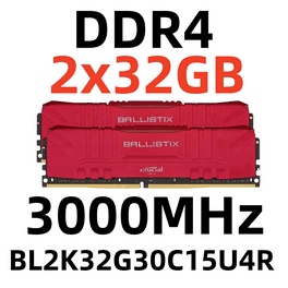 CrucialBallistix DDR4 64 GB RAM Desktop Memory DIMM for PC