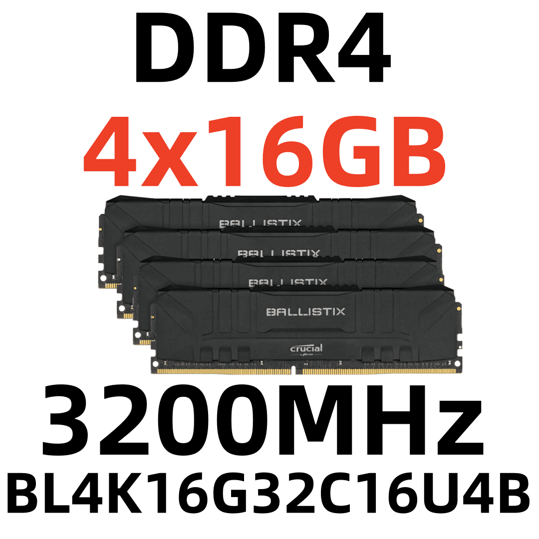 CrucialBallistix DDR4 64 GB RAM Desktop Memory DIMM for PC