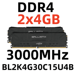 Crucial Ballistix 16GB (2x8GB) DDR4 PC4-24000 3000 MHz RAM