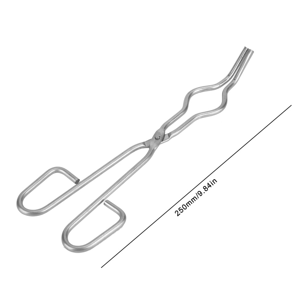 Crucible Forceps, Stability Heavy Stainless Steel Crucible Tongs, Easy