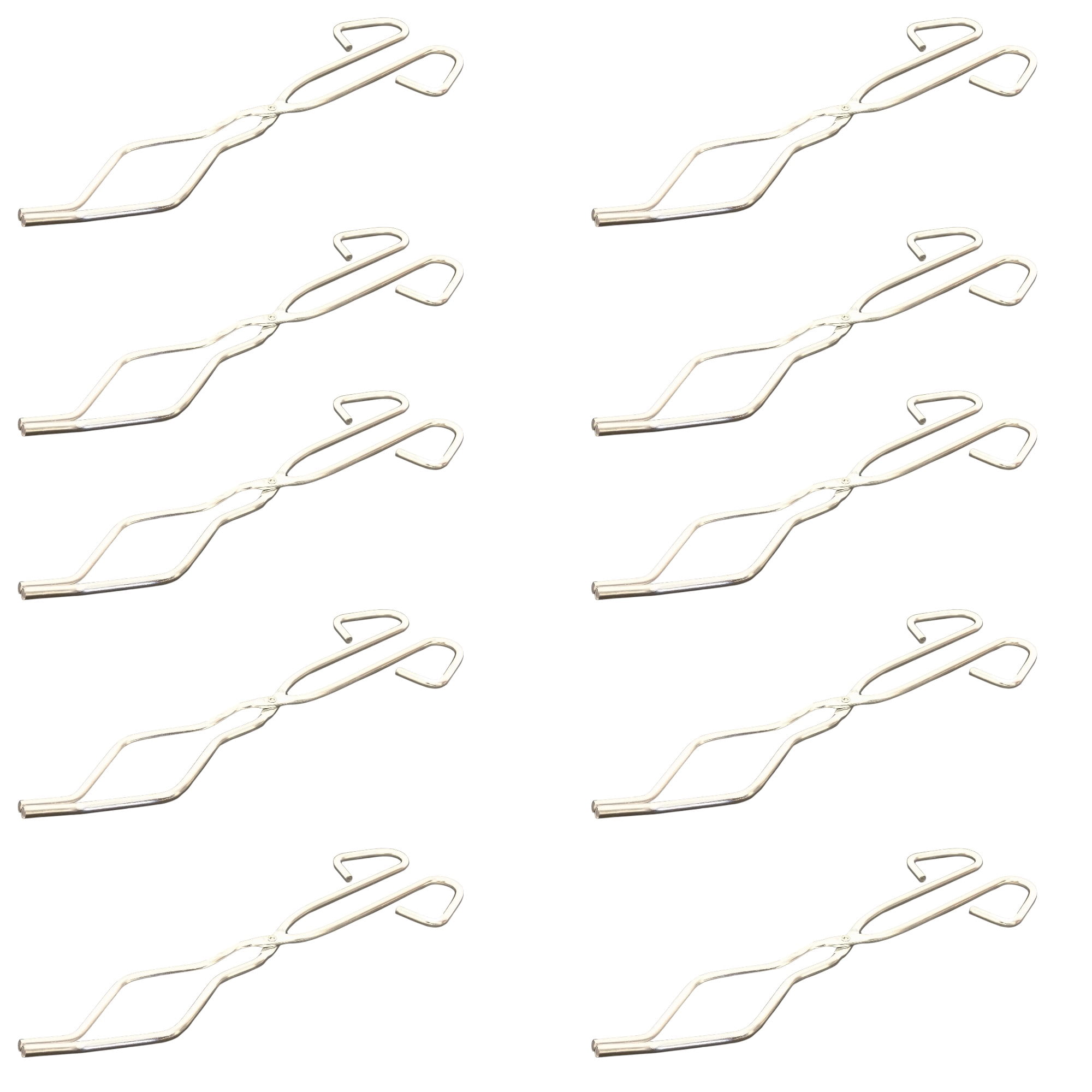Crucible Tongs, 10 in. Nickel-Plated Steel, Pack of 10 by Go Science Crazy
