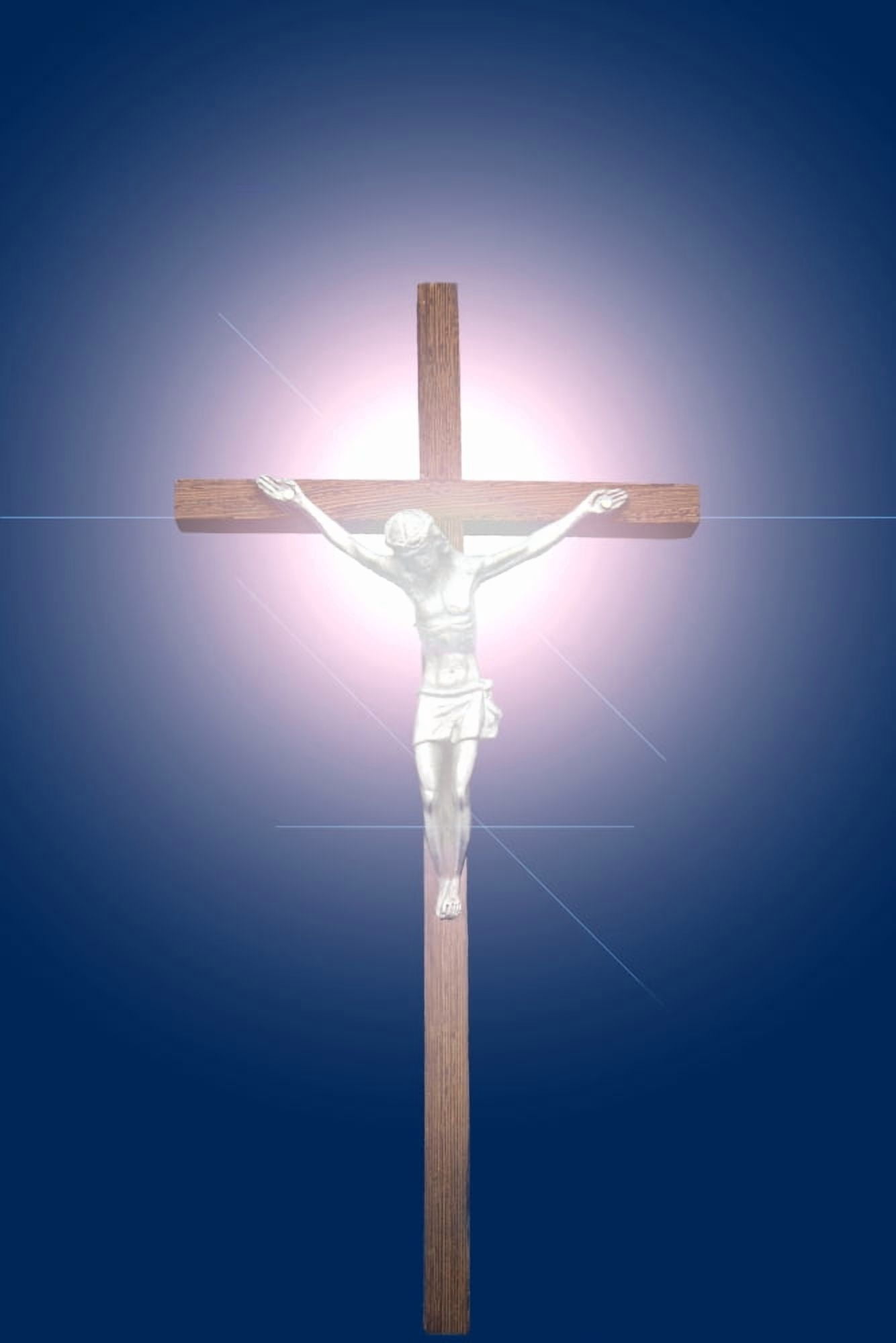 Crucifix Canvas Art - John Short Design Pics (22 x 34)