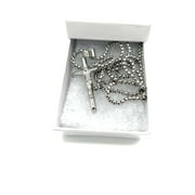 INCREDIBLE CHIC Crucifix Cross Necklace for Men & Women White Gold - 20"