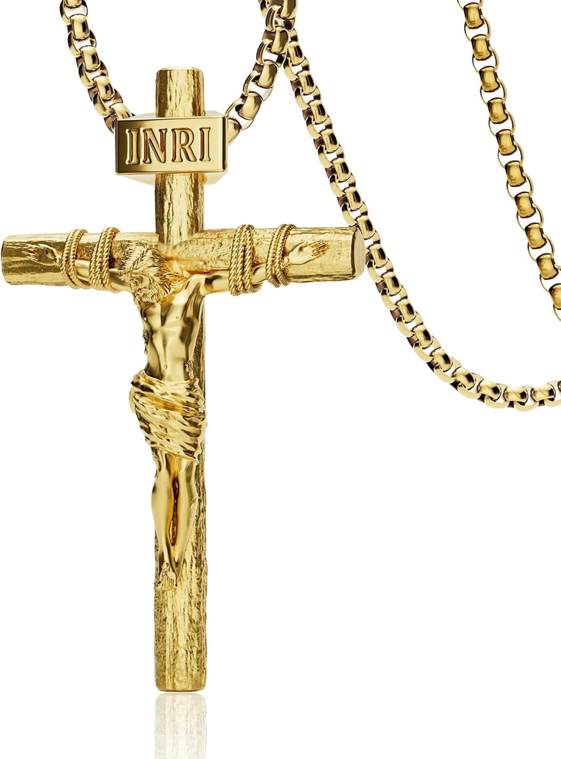 Crucifix Cross Necklace for Men and Women with Exquisite Jesus Pendant ...