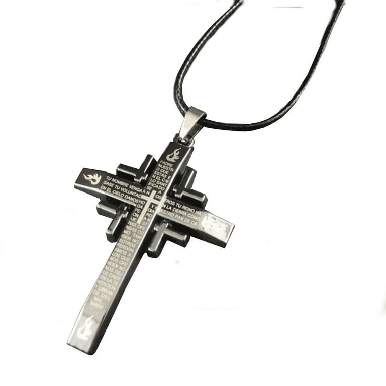 Spanish catholic cross necklace deals