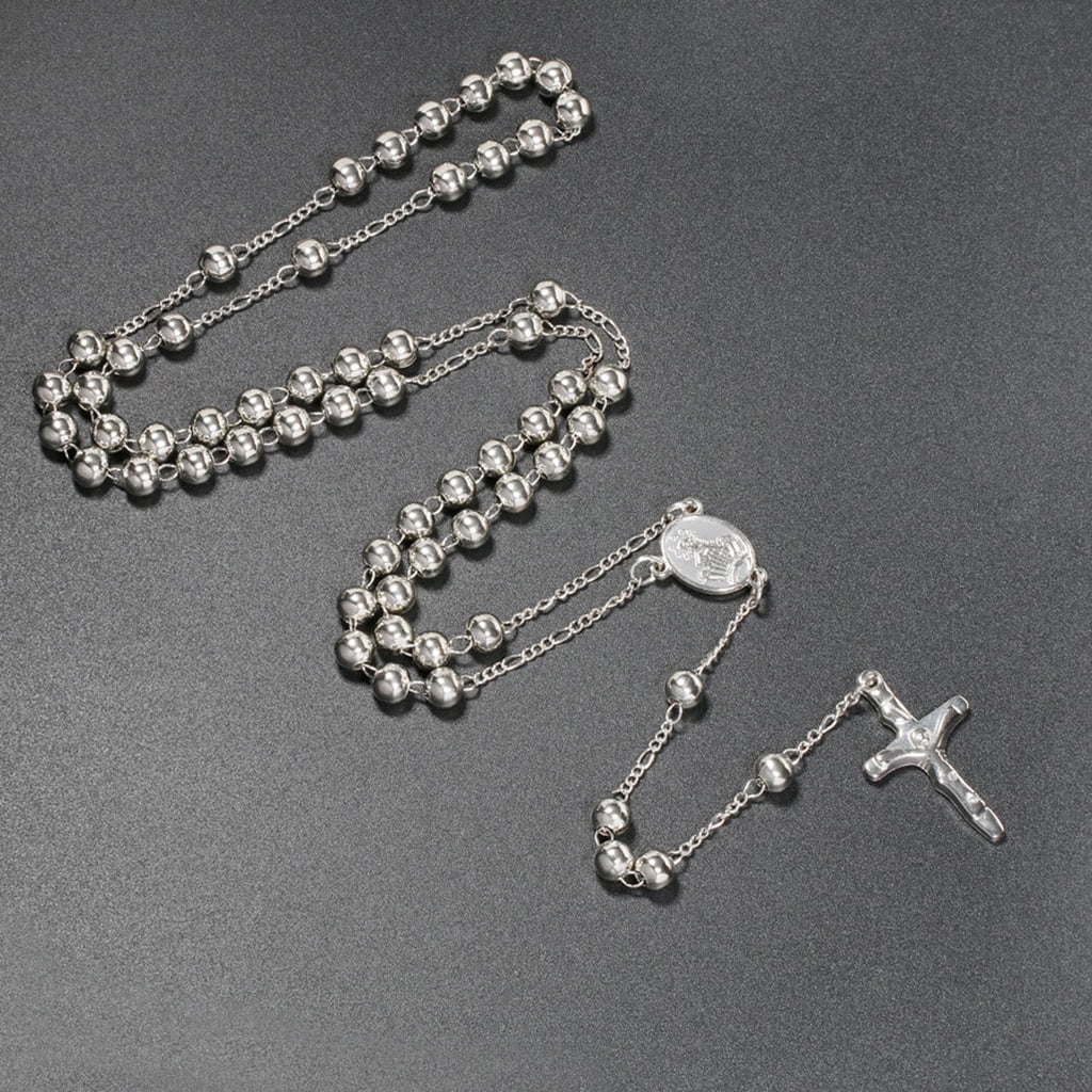 Crucifix Pendant Necklace Rosary Necklace for Men Jordan Ubuy