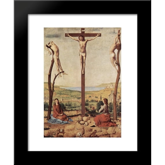 Crucifixion 20x24 Framed Art Print by da Messina, Antonello