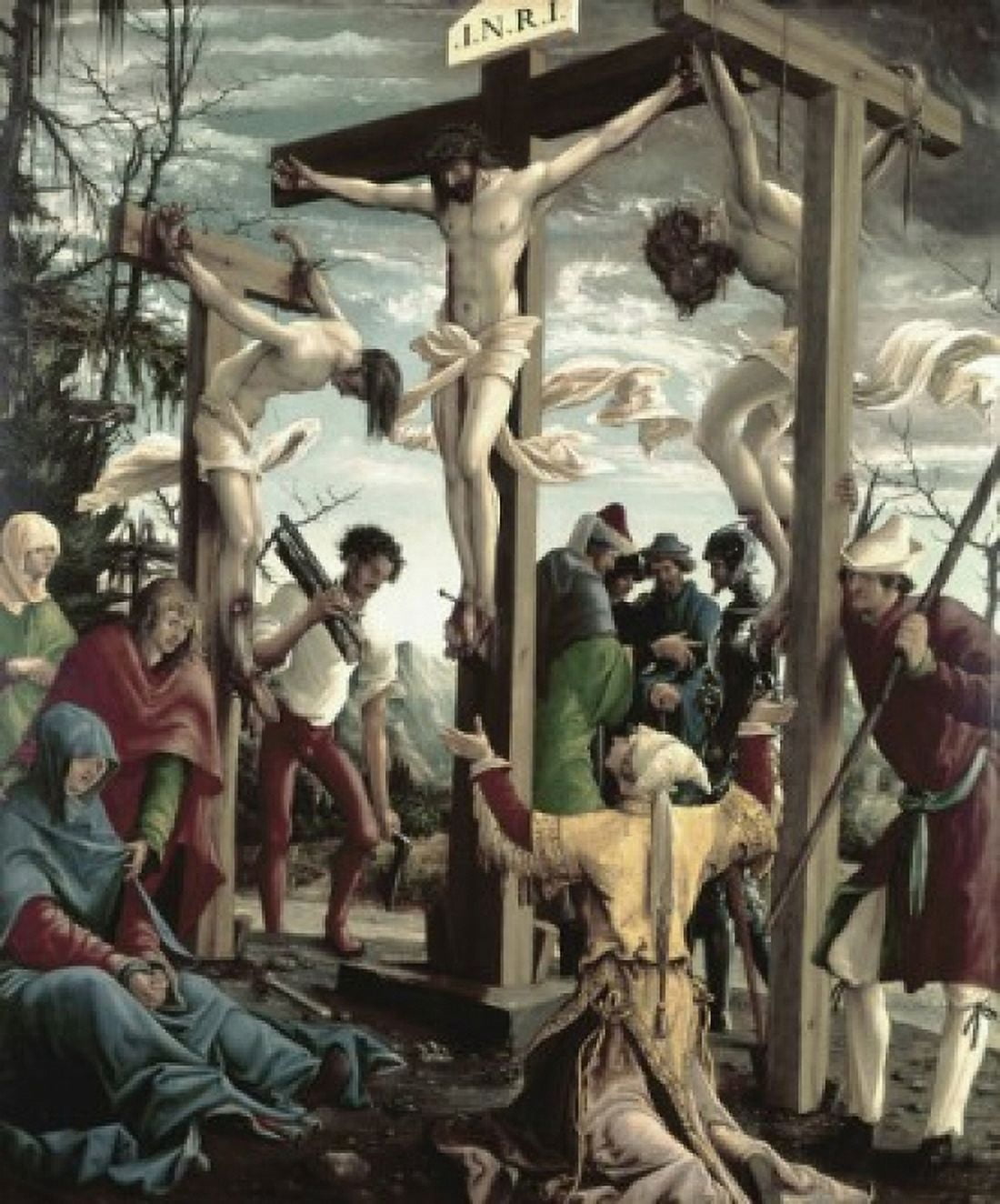 Crucifixion Albrecht Altdorfer (ca1480-1538German) Oil on Wood Panel Monastery Church of St Florian Linz Austria Canvas Art - Albrecht Altdorfer (18 x 24)