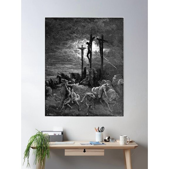 Crucifixion Darkness Poster Wall Art Modern Wall Decor For Living Room Bedroom Art
