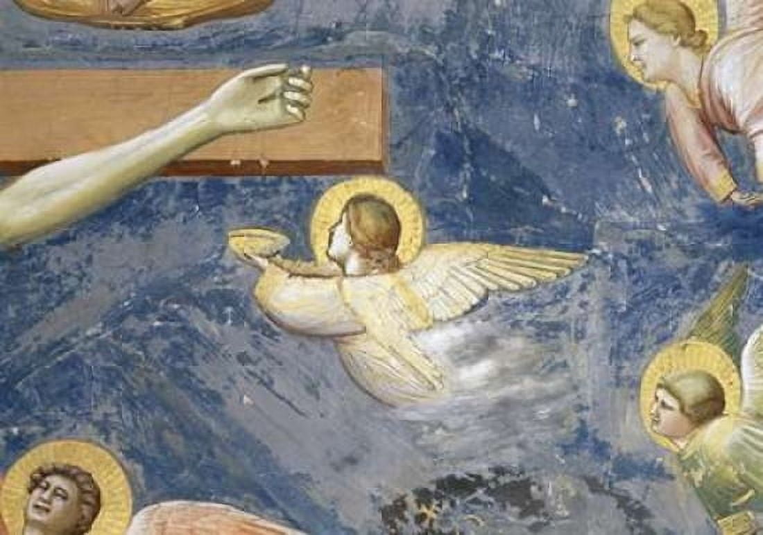 Crucifixion - Detail of Angels Canvas Art - Giotto (20 x 28)