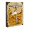 thumbnail image 1 of Crucifixion Icon Painting on Gold-Plated Wooden Block, 1 of 1