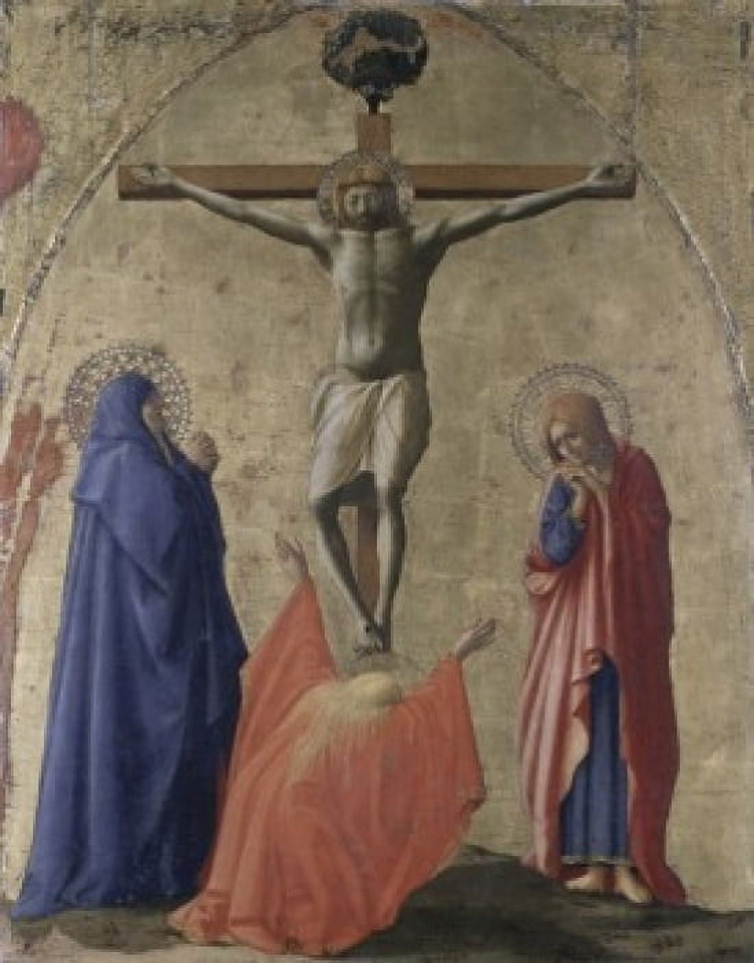 Crucifixion  Masaccio (1401-1428 Florentine)  Capodimonte Gallery Naples Canvas Art - Masaccio (24 x 36)