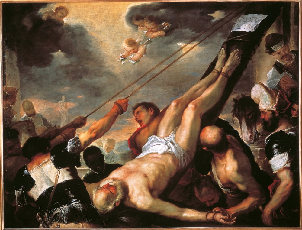 Crucifixion Of St Peter Canvas Art - (24 x 18)
