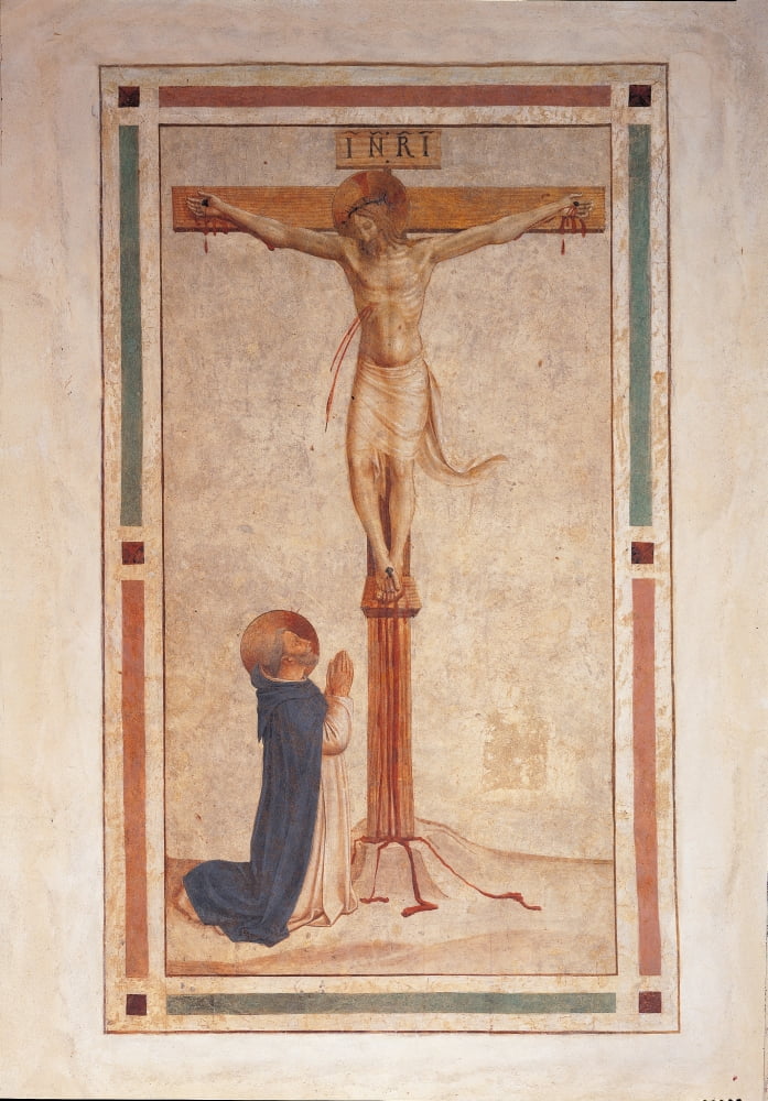 Crucifixion With St Dominic Canvas Art - (18 x 24)
