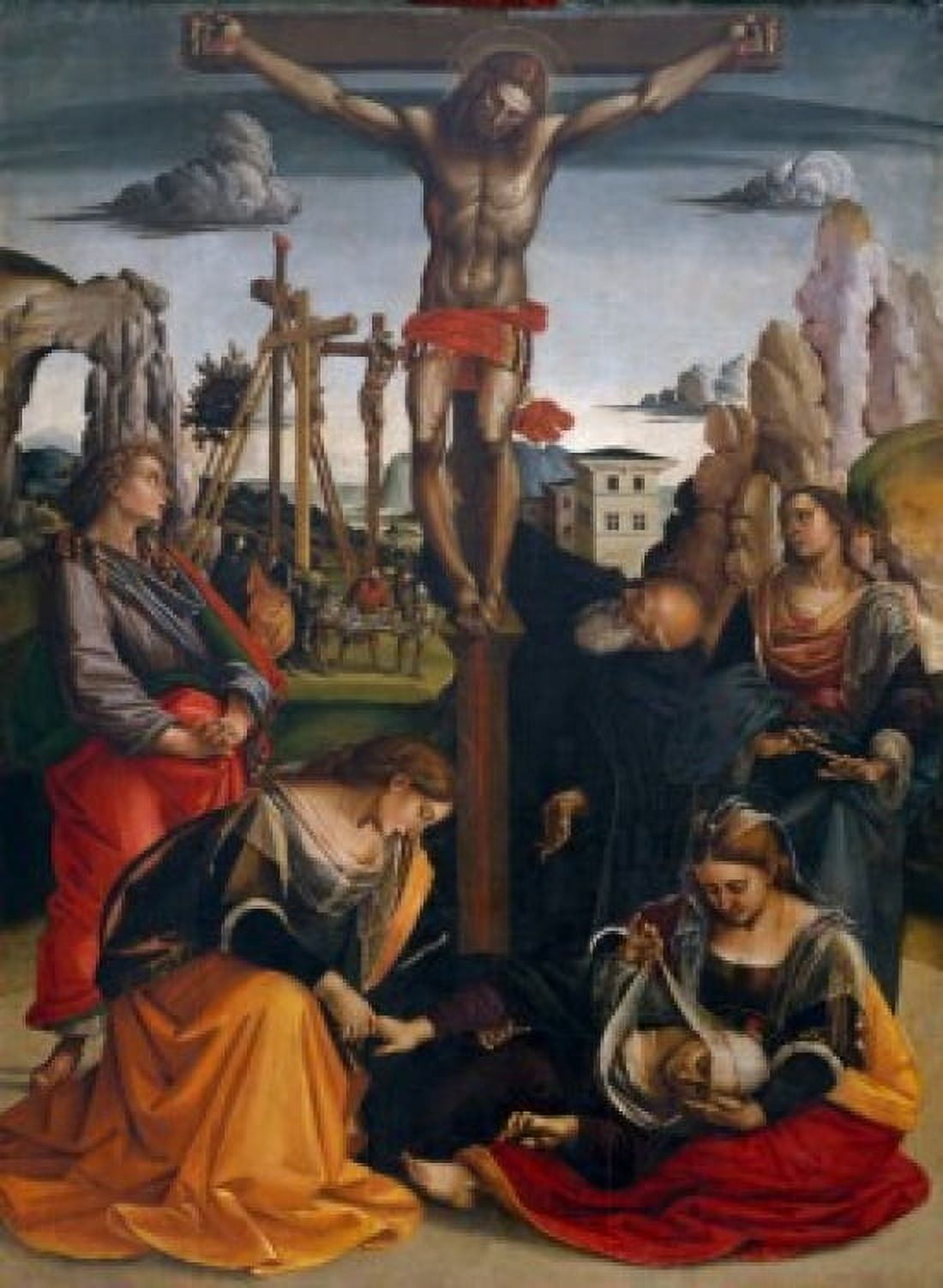 Crucifixion by Luca Signorelli tempera on wood (1441-1523) Italy Tuscany Sansepolcro Civic Museum Canvas Art - Luca Signorelli (18 x 24)