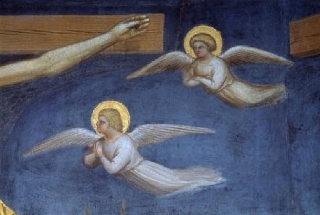 Crucifixion (detail) Giusto de Menabuoi (14th CItalian) Fresco Baptistry Padua Italy Canvas Art - Giusto de Menabuoi (24 x 36)