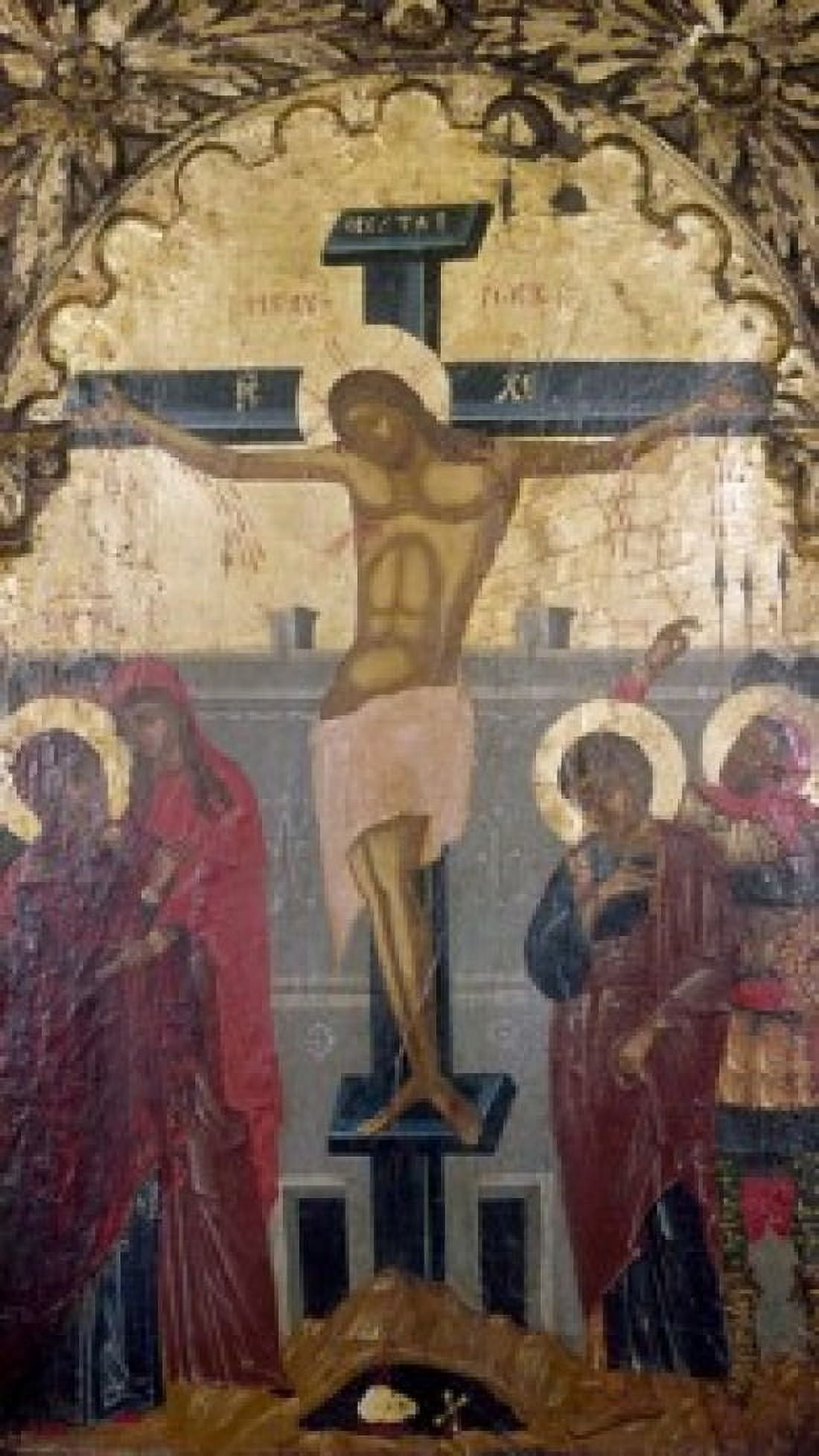Crucifixion with the Virgin & Saints icons Canvas Art -  (18 x 24)