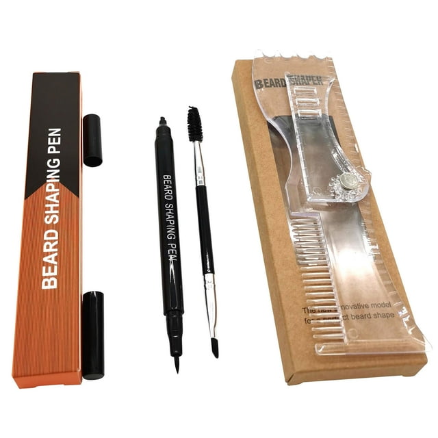 Cruddy Brush Beard Shaping Tool Men Hair Symmetr Beard filler pen and