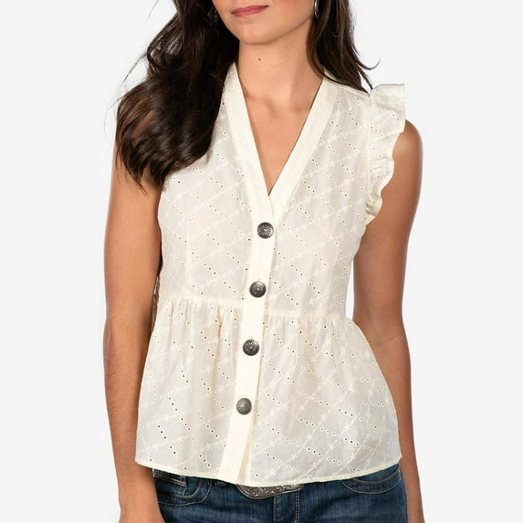 Cruel Girl Lacy Cream Top