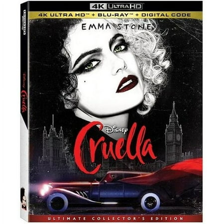 Cruella (Walmart Exclusive) (4K Ultra HD + Blu-Ray + Digital Code + eBook)