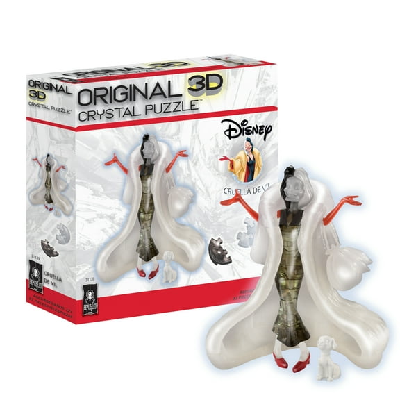 Cruella de Vil Original 3D Crystal Puzzles from BePuzzled, Ages 12 and Up