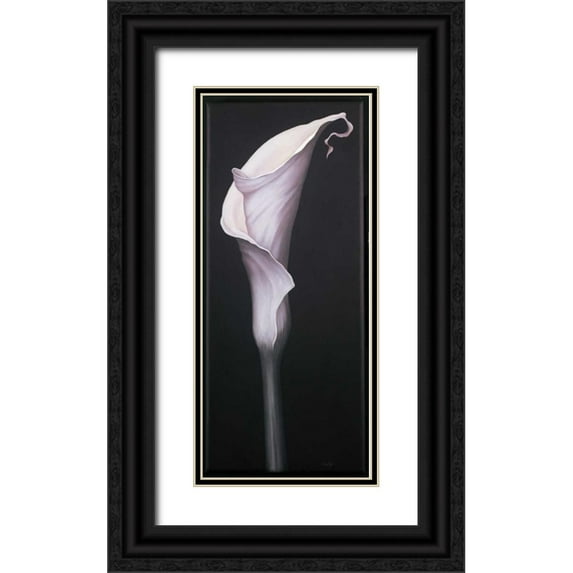 Cruellas, Isabel 8x14 Black Ornate Wood Framed with Double Matting Museum Art Print Titled - My Small Lily II