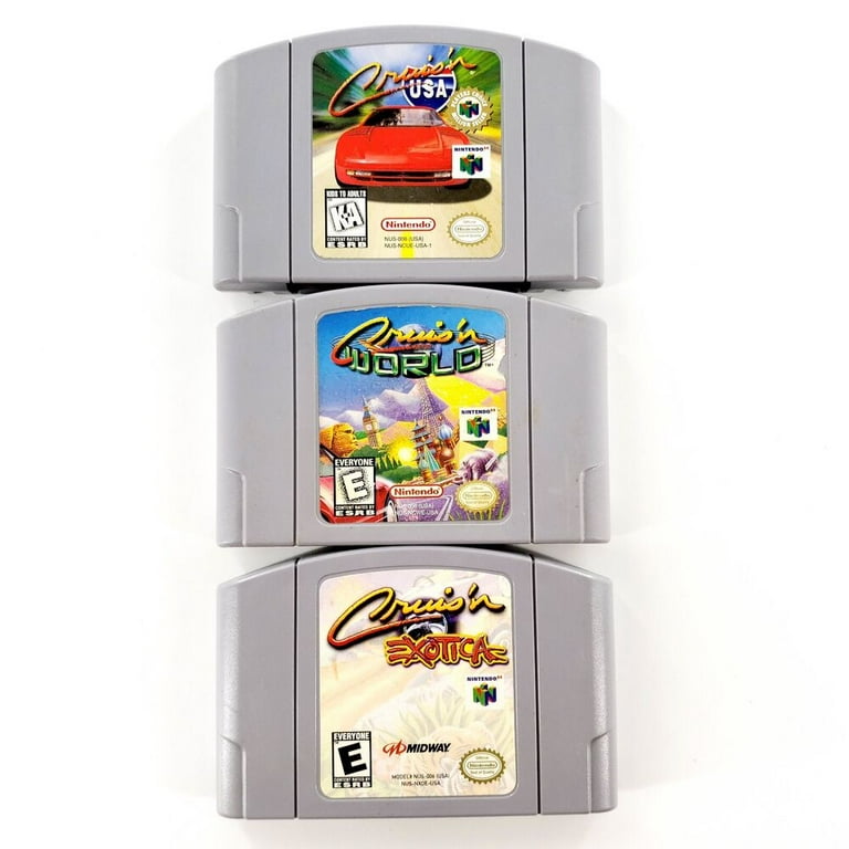 Cruis'n Lot Of 3 USA, World, Exotica (Nintendo 64) Authentic Carts