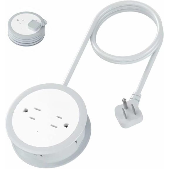 Cruise Approved Power Strip with  C, Travel Power Strip with 4 AC Outlets, 3  Ports (1 -C), Cruise Approved Extension Cord, Flat Plug, No Surge Protection for Cruise Essentials