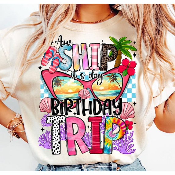 Cruise Birthday Trip Shirt, Tropical Birthday Vacation Shirt, Birthday Cruise Shirt Design, Cruise Birthday Party Shirt