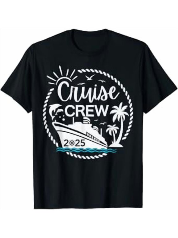Cruise Crew 2025 Sailing Family Friends Vacation T-Shirt
