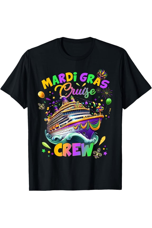 Cruise Crew 2025 Trip New Orleans Colorful Tee Mardi Gras Krewe, Mardi Gras Tshirt, Mardi Gras Festival
