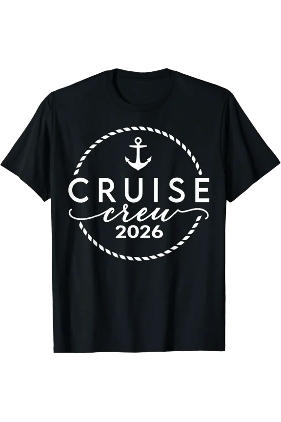 Cruise Crew Anchor Travel Graphic T-Shirt