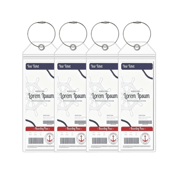 Cruise On Cruise Luggage Tag Holder (4 Pack), Fits All Ships & Tags, Clear, Waterproof, , Cruise Essentials 2025-2026, Durable Travel Accessories for Secure Bag Identification