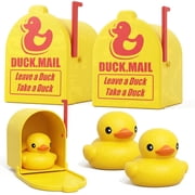 Cruise Duck Mailbox, Magnetic Wall Mount Mail Organizer with Mini Rubber Ducks, Cruise Ship Cabin Door Decoration, Gift for Cruise Lovers Party