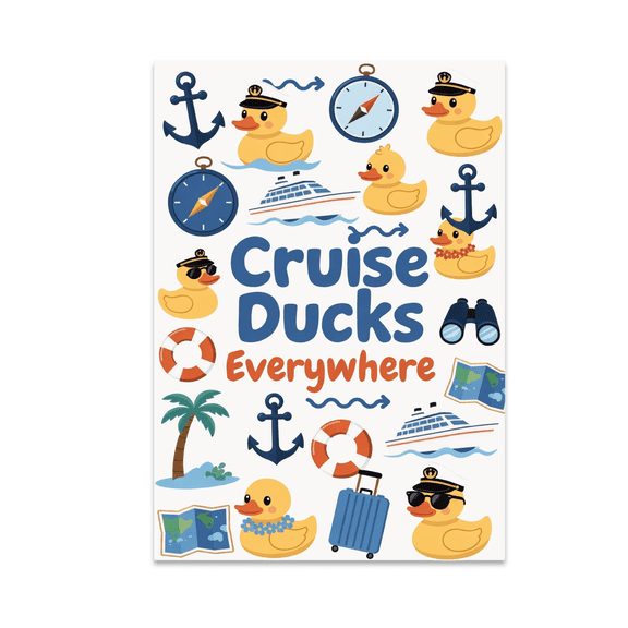 Cruise Ducks Everywhere - Retired Cruiser Decor - 13x19 Poster Print