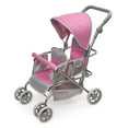 thumbnail image 1 of Cruise Folding Inline Double Doll Stroller - Gray/Pink, 1 of 10