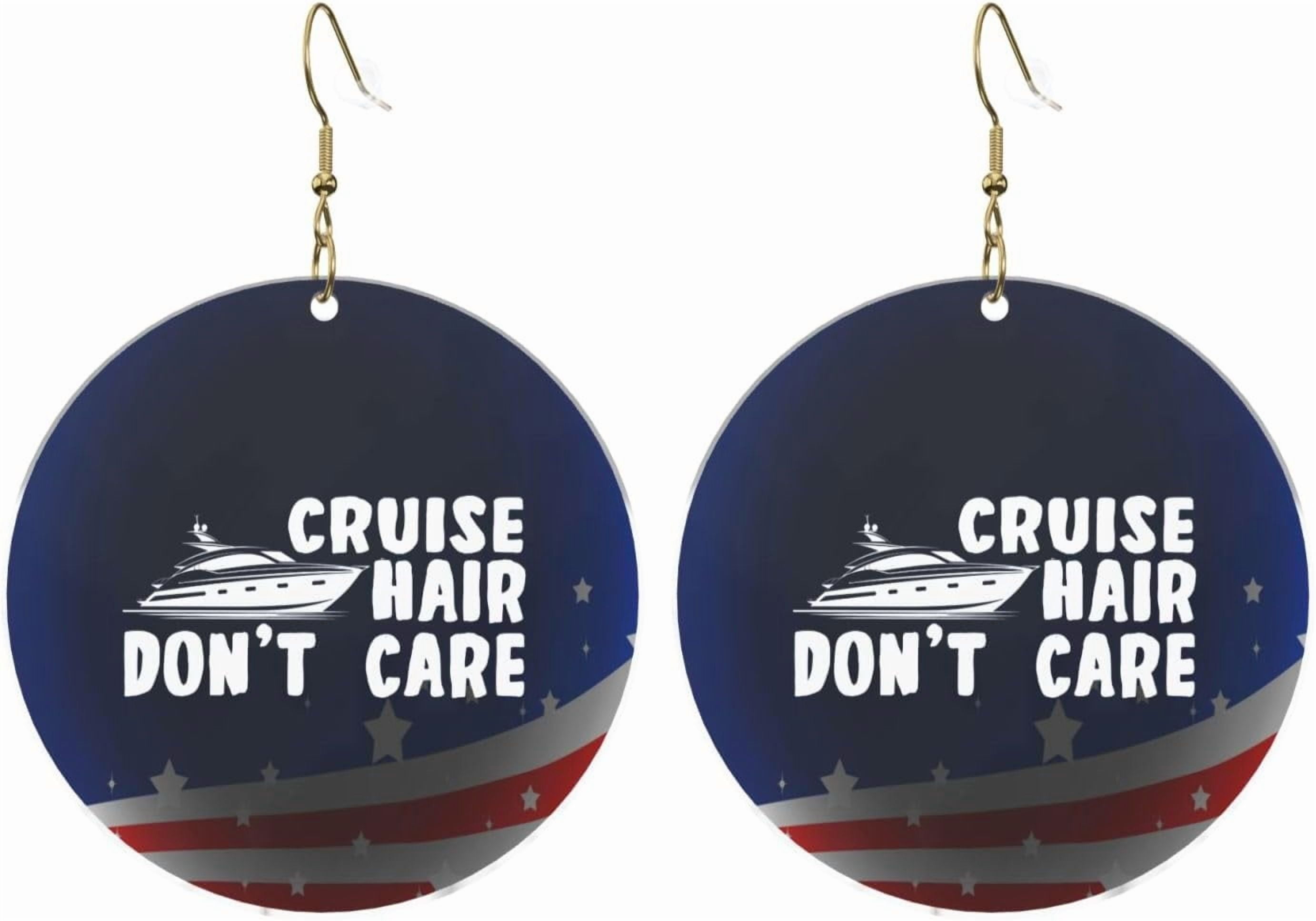 Cruise Hair Don'T Care Stylish Round Acrylic Earrings Lightweight Adaptable For All Occasions[x345]